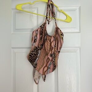 Animal Print Halter Top